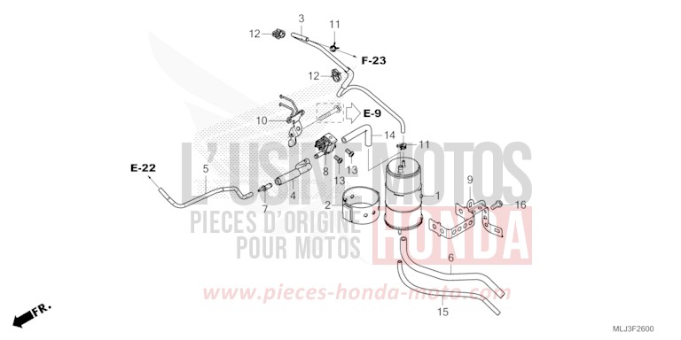 CANISTER for Gold Wing MAT IRIDIUM GRAY METALLIC (NHC64) from 2023